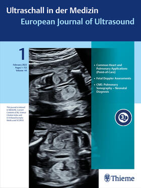  Ultraschall in der Medizin - European Journal of Ultrasound | Zeitschrift |  Sack Fachmedien