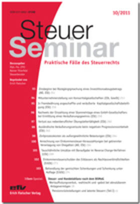Fleischer, Erich u. Thierfeld, Rainer, Dipl.- Finanzwirt (FH) |  Steuer Seminar | Zeitschrift |  Sack Fachmedien