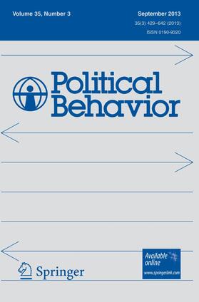 Editor-in-Chief: David A.M. Peterson |  Political Behavior | Zeitschrift |  Sack Fachmedien