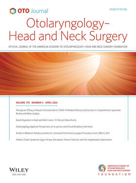 Otolaryngology-Head and Neck Surgery | John Wiley & Sons | Zeitschrift | sack.de