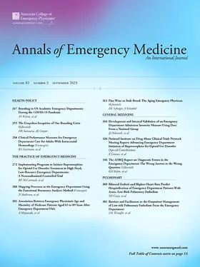 Editor-in-Chief: Michael L. Callaham, MD |  Annals of Emergency Medicine | Zeitschrift |  Sack Fachmedien