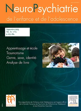  Neuropsychiatrie de l'Enfance et de l'Adolescence | Zeitschrift |  Sack Fachmedien