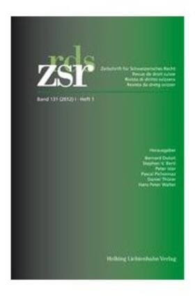  Zeitschrift für Schweizerisches Recht (ZSR) | Zeitschrift |  Sack Fachmedien