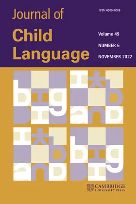 Journal of Child Language | Cambridge University Press | Zeitschrift | sack.de