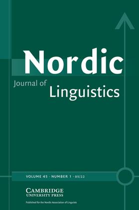  Nordic Journal of Linguistics | Zeitschrift |  Sack Fachmedien