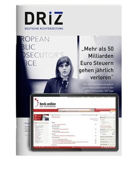  Deutsche Richterzeitung (DRiZ) | Zeitschrift |  Sack Fachmedien