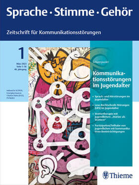 PD Dr. phil. Stefanie Abel (Schriftleiterin), Prof. Annette Fox-Boyer PhD MSc, Prof. Dr. habil. Annette Leonhardt, Prof. Dr. Dr. h. c. Martin Ptok, Prof. Dr. med. Rainer Schönweiler |  Sprache, Stimme, Gehör | Zeitschrift |  Sack Fachmedien