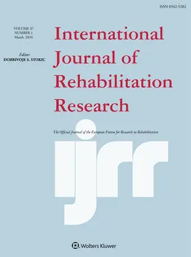  International Journal of Rehabilitation Research | Zeitschrift |  Sack Fachmedien