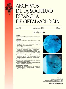  Archivos de la Sociedad Espanola de Oftalmologia | Zeitschrift |  Sack Fachmedien