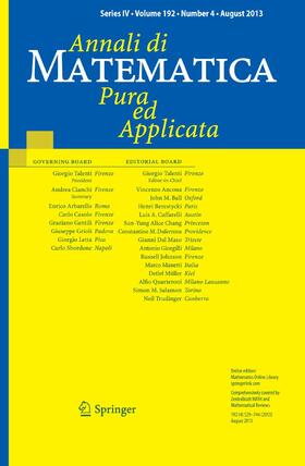  Annali di Matematica Pura ed Applicata (1923 -) | Zeitschrift |  Sack Fachmedien