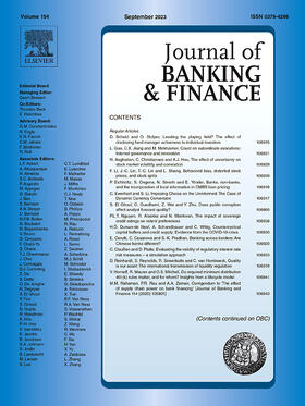  Journal of Banking & Finance | Zeitschrift |  Sack Fachmedien