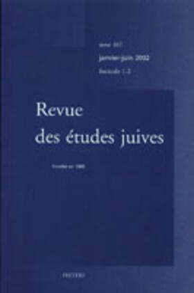 Revue des Études Juives | Peeters | Zeitschrift | sack.de