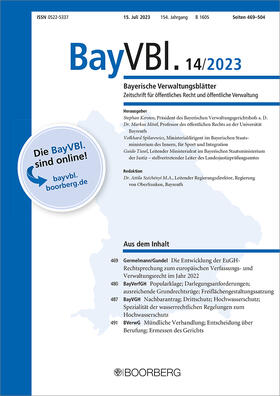 Bayerische Verwaltungsblätter (BayVBl.) | Richard Boorberg Verlag | Zeitschrift | sack.de