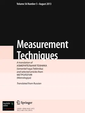  Measurement Techniques | Zeitschrift |  Sack Fachmedien