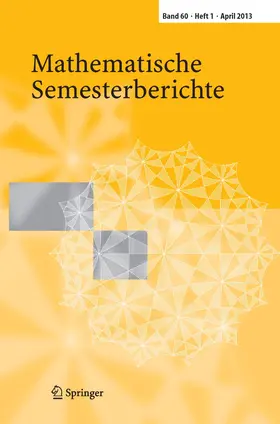 Geschäftsführende Herausgeber: J.  Steuding / K. Volkert |  Mathematische Semesterberichte | Zeitschrift |  Sack Fachmedien