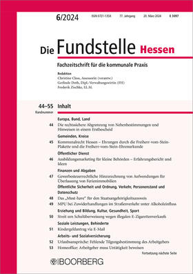 Die Fundstelle Hessen | Richard Boorberg Verlag | Zeitschrift | sack.de