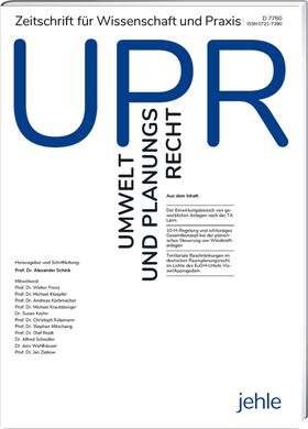 UPR – Umwelt- und Planungsrecht | Jehle Verlag | Zeitschrift | sack.de