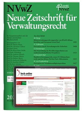 Breuer, Rüdiger / Burgi, Martin / Christ, Josef u.a. |  Neue Zeitschrift für Verwaltungsrecht (NVwZ) | Zeitschrift |  Sack Fachmedien