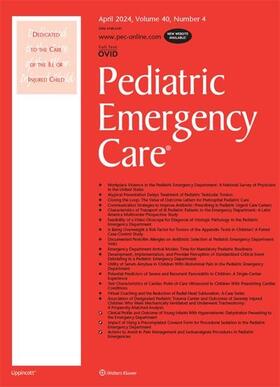  Pediatric Emergency Care | Zeitschrift |  Sack Fachmedien