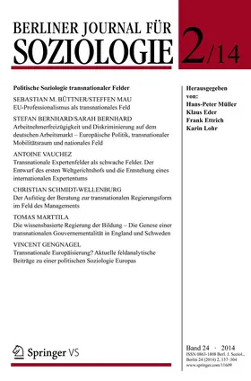 Hans-Peter Müller, Berlin / Klaus Eder, Berlin / Frank Ettrich, Erfurt / Karin Lohr, Berlin |  Berliner Journal für Soziologie | Zeitschrift |  Sack Fachmedien