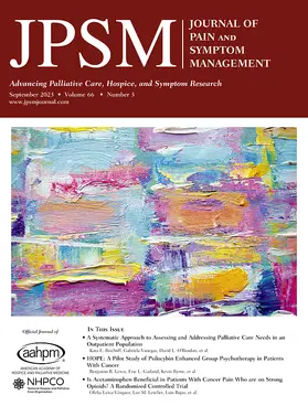  Journal of Pain and Symptom Management | Zeitschrift |  Sack Fachmedien