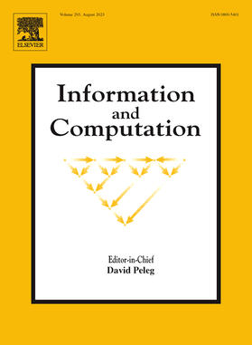 Editor-in-Chief: A.R. Meyer |  Information and Computation | Zeitschrift |  Sack Fachmedien