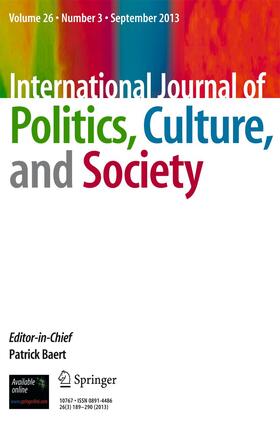  International Journal of Politics, Culture, and Society | Zeitschrift |  Sack Fachmedien