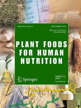 Editor-in-Chief: Octavio Paredes-López |  Plant Foods for Human Nutrition | Zeitschrift |  Sack Fachmedien