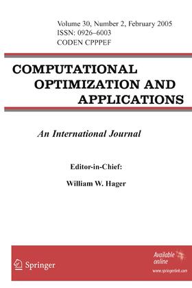 Editor-in-Chief: William W. Hager |  Computational Optimization and Applications | Zeitschrift |  Sack Fachmedien
