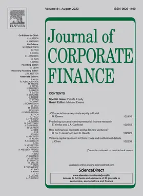  Journal of Corporate Finance | Zeitschrift |  Sack Fachmedien