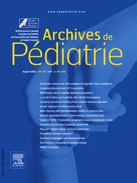  Archives de Pediatrie | Zeitschrift |  Sack Fachmedien