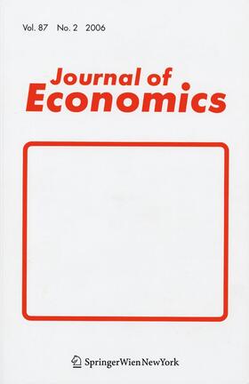  Journal of Economics | Zeitschrift |  Sack Fachmedien
