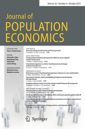  Journal of Population Economics | Zeitschrift |  Sack Fachmedien
