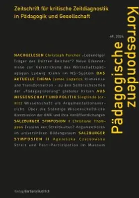 Institut für Pädagogik und Gesellschaft e.V. Münster. |  Pädagogische Korrespondenz | Zeitschrift |  Sack Fachmedien