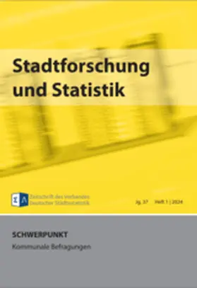 Verband Deutscher Städtestatistiker |  Stadtforschung und Statistik | Zeitschrift |  Sack Fachmedien