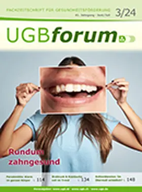 Vereine für Unabhängige Gesundheitsberatung Europa |  UGB-Forum | Zeitschrift |  Sack Fachmedien