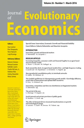  Journal of Evolutionary Economics | Zeitschrift |  Sack Fachmedien