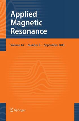  Applied Magnetic Resonance | Zeitschrift |  Sack Fachmedien