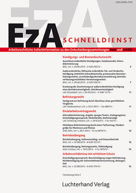 EzA-Schnelldienst | Luchterhand Verlag | Zeitschrift | sack.de