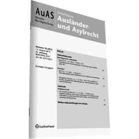 von Prof. Dr. Roland Fritz |  Schnelldienst AuAS - Ausländer- und Asylrecht | Zeitschrift |  Sack Fachmedien