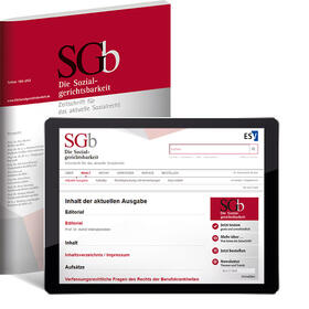  Die Sozialgerichtsbarkeit - SGb | Zeitschrift |  Sack Fachmedien