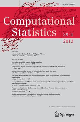  Computational Statistics | Zeitschrift |  Sack Fachmedien