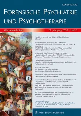 Klaus Hoffmann / Bernd Dimmek / Heinfried Duncker u.a. |  Forensische Psychiatrie und Psychotherapie | Zeitschrift |  Sack Fachmedien