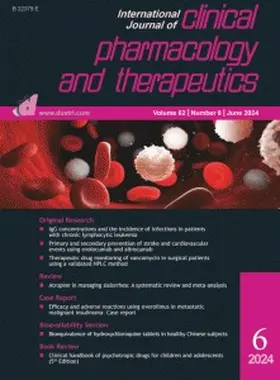 International Journal of Clinical Pharmacology and Therapeutics | Dustri-Verlag | Zeitschrift | sack.de