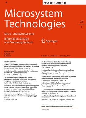  Microsystem Technologies | Zeitschrift |  Sack Fachmedien