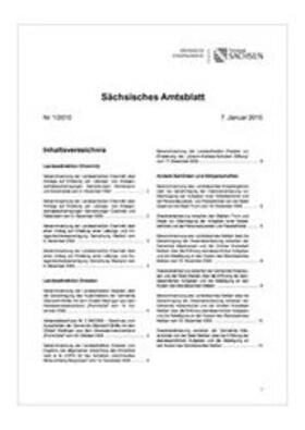  Sächsisches Amtsblatt mit Amtlicher Anzeiger | Zeitschrift |  Sack Fachmedien