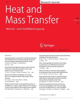  Heat and Mass Transfer | Zeitschrift |  Sack Fachmedien