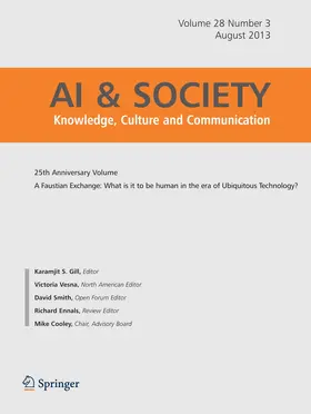 Editor-in-Chief: Karamjit S. Gill |  AI & SOCIETY | Zeitschrift |  Sack Fachmedien