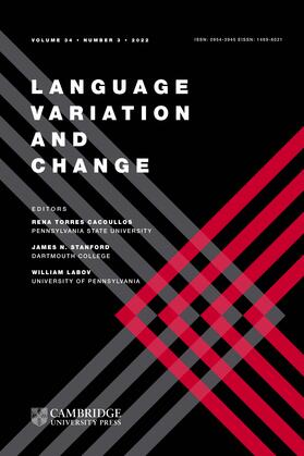  Language Variation and Change | Zeitschrift |  Sack Fachmedien