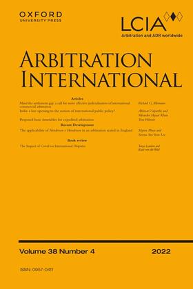  Arbitration International | Zeitschrift |  Sack Fachmedien
